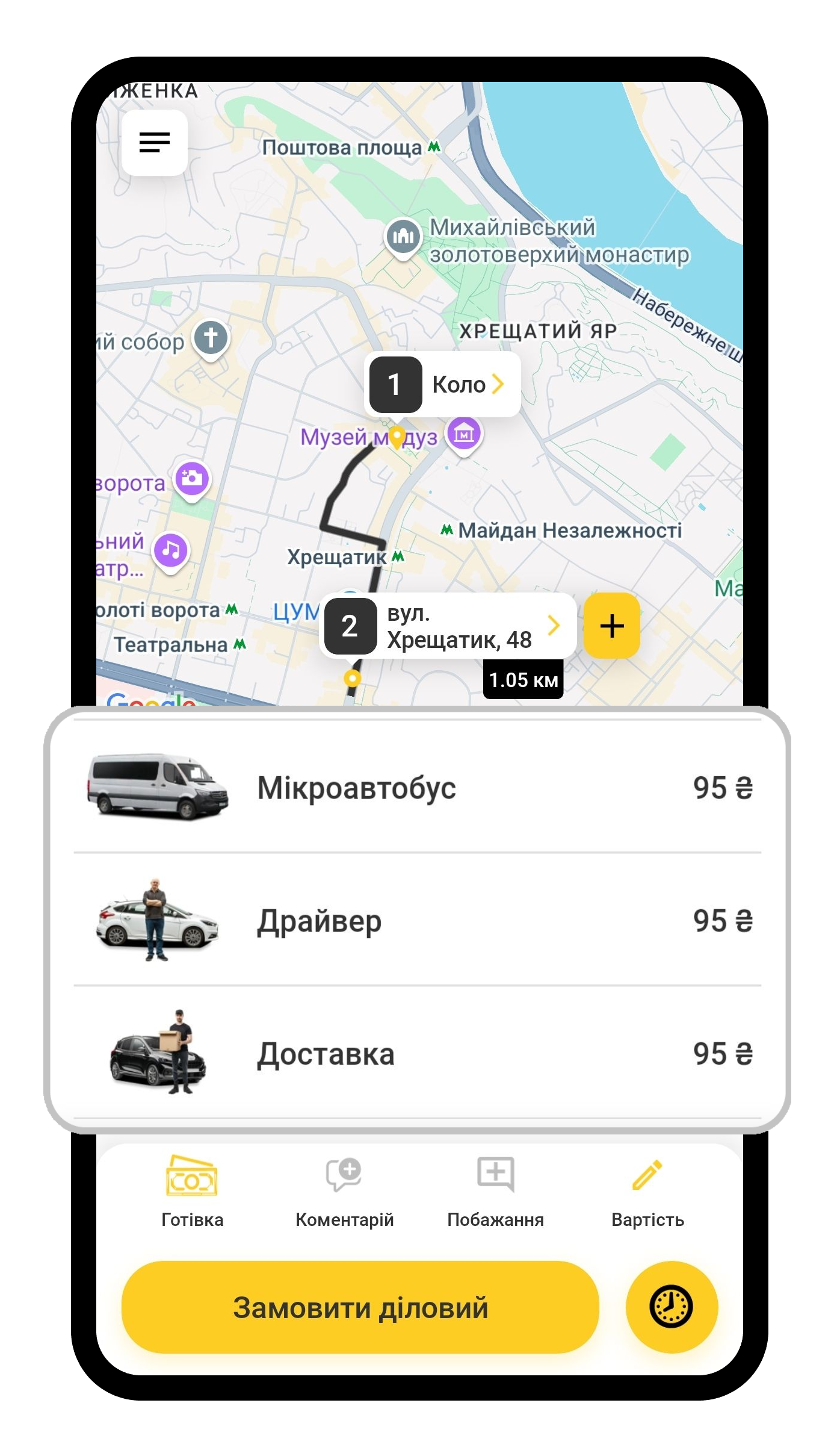 Выбор сервиса